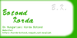 botond korda business card